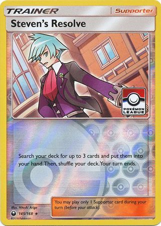 Steven's Resolve (145/168) (League Promo) [Sun & Moon: Celestial Storm] - Duel Kingdom