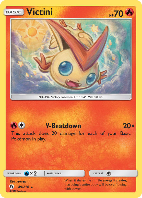 Victini (49/214) [Sun & Moon: Lost Thunder] - Duel Kingdom