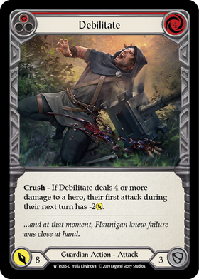 Debilitate (Red) [WTR066-C] Alpha Print Rainbow Foil - Duel Kingdom
