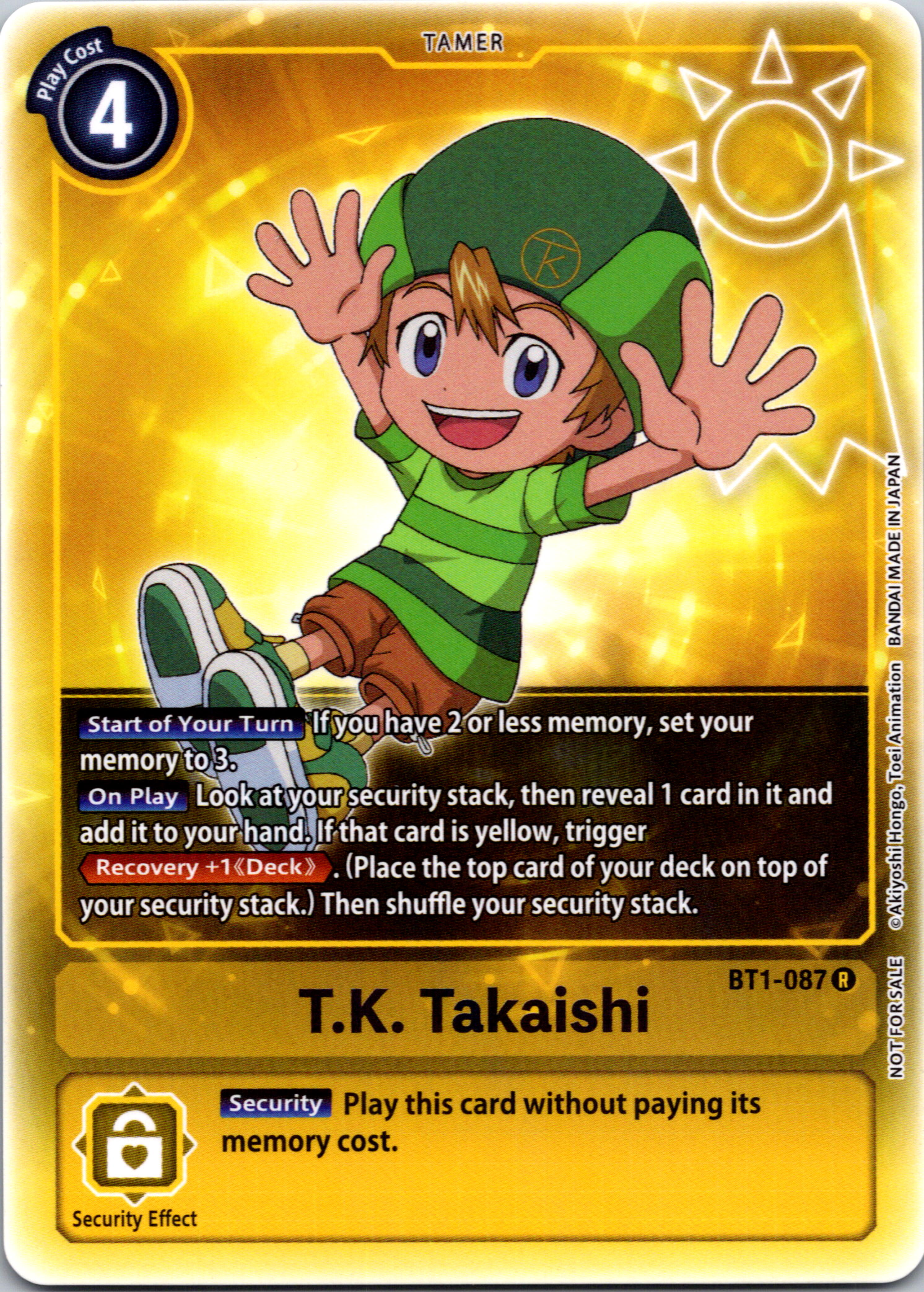 T.K. Takaishi (Box Topper) [BT1-087] [Release Special Booster] Foil