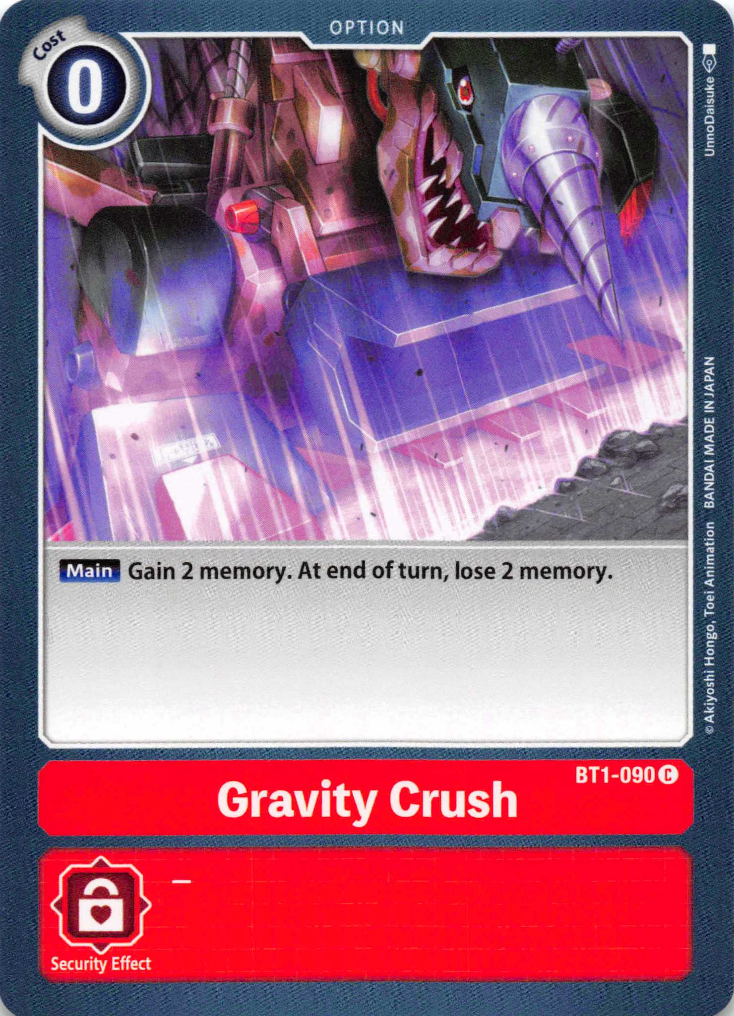 Gravity Crush [BT1-090] [Release Special Booster] Normal