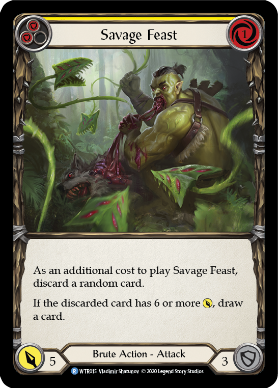 Savage Feast (Yellow) [WTR015] Unlimited Rainbow Foil - Duel Kingdom