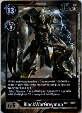 BlackWarGreymon (Alternate Art) [BT2-112] [Release Special Booster] Foil