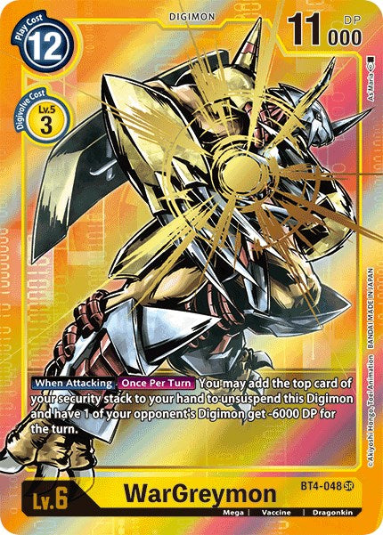 WarGreymon (Alternate Art) [BT4-048] [Great Legend] Foil