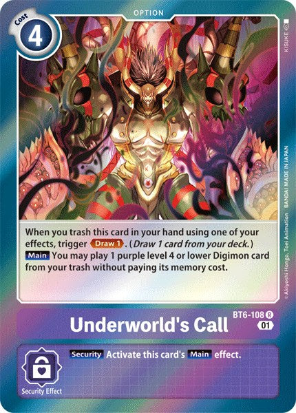 Underworld's Call [BT6-108-R] [Double Diamond] Foil