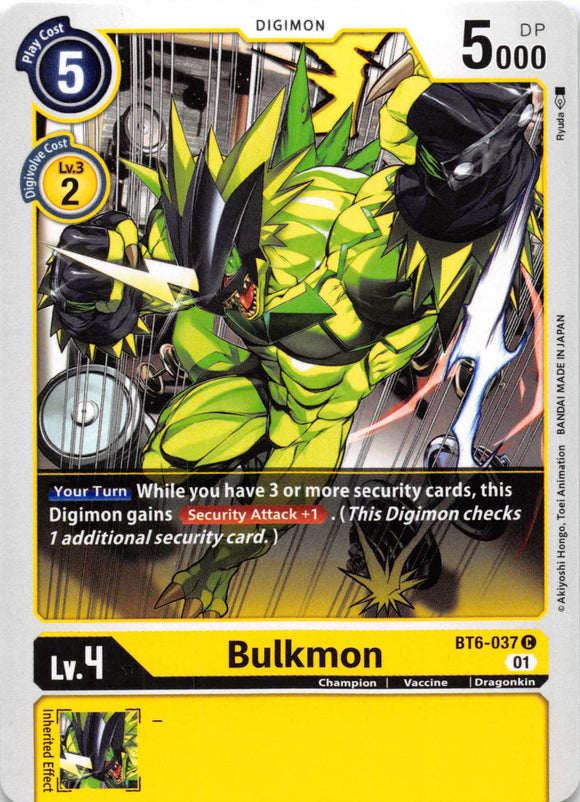 Bulkmon [BT6-037] [Double Diamond] Normal