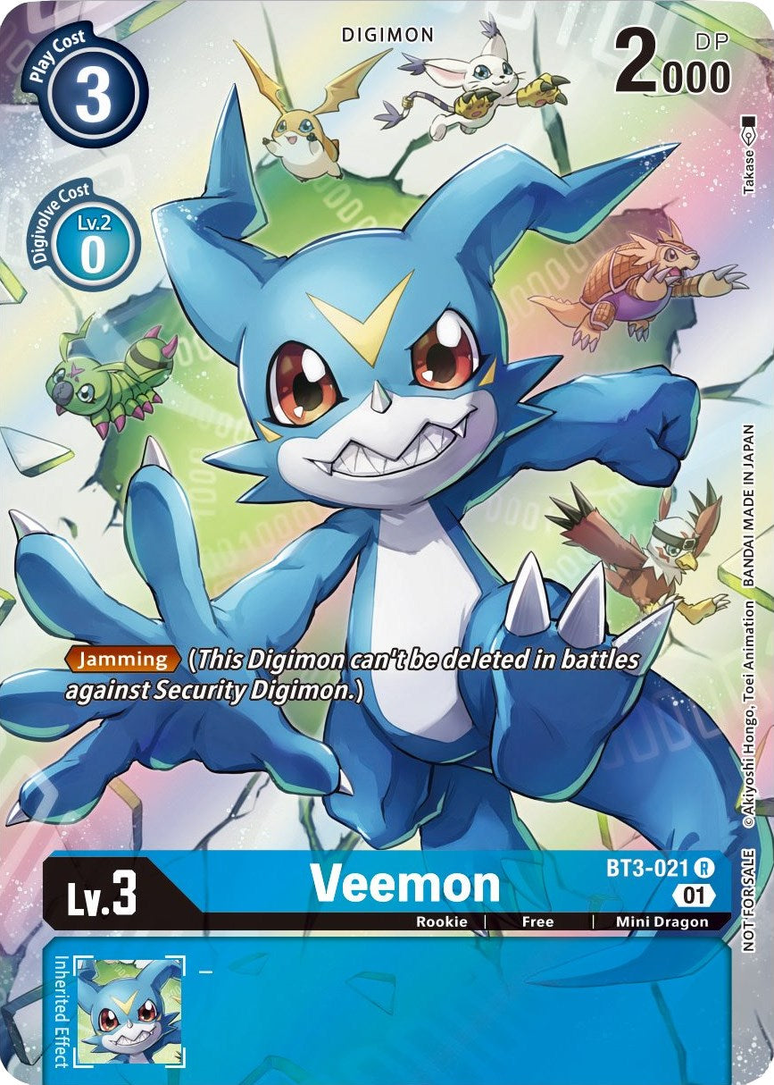 Veemon (1-Year Anniversary Box Topper) [BT3-021] [Release Special Booster] Foil