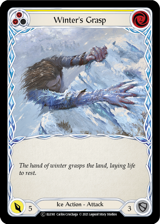 Winter's Grasp (Yellow) [U-ELE161] Unlimited Rainbow Foil - Duel Kingdom