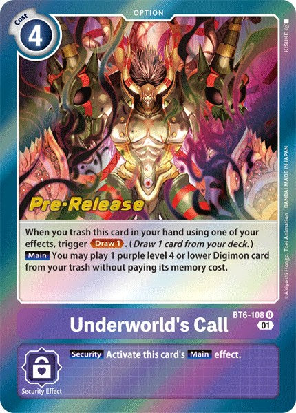 Underworld's Call [BT6-108] [Double Diamond Pre-Release Cards] Normal