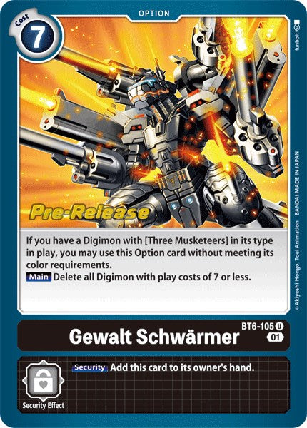 Gewalt Schwarmer [BT6-105] [Double Diamond Pre-Release Cards] Normal