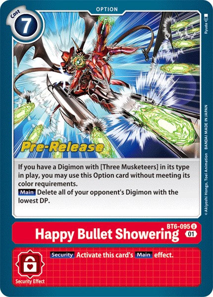 Happy Bullet Showering [BT6-095] [Double Diamond Pre-Release Cards] Foil