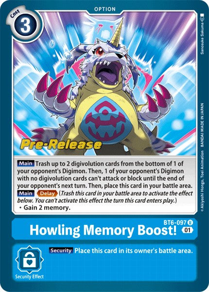 Howling Memory Boost! [BT6-097] [Double Diamond Pre-Release Cards] Normal