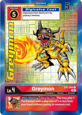 Greymon (Alternate Art) [EX1-004] [Classic Collection] Foil