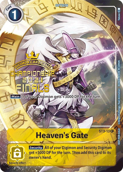 Heaven's Gate (2021 Championship Finals Tamer‘s Evolution Pack) [ST3-13] [Starter Deck 03: Heaven's Yellow] Foil