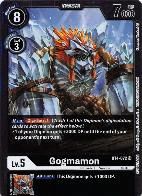 Gogmamon (Event Pack 2) [BT4-072] [Great Legend] Foil