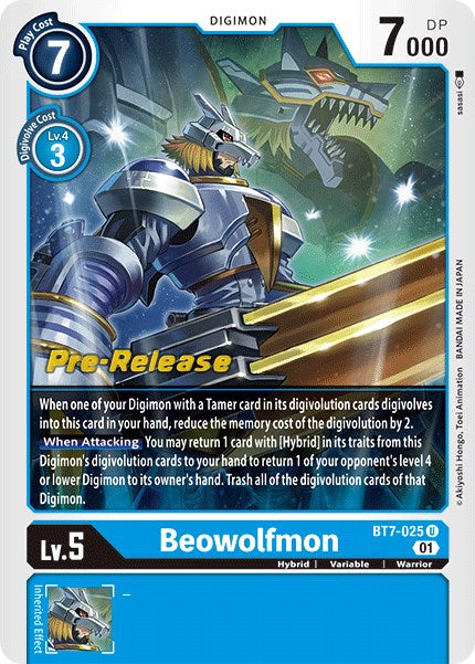 Beowolfmon [BT7-025] [Next Adventure Pre-Release Cards] Foil