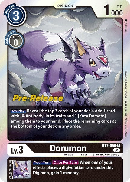 Dorumon [BT7-056] [Next Adventure Pre-Release Cards] Foil