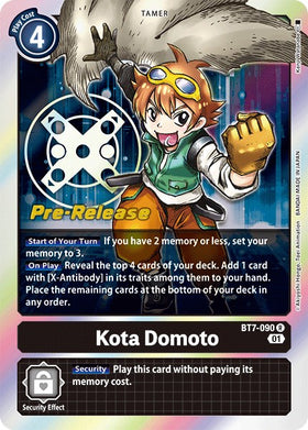 Kota Domoto [BT7-090 R] [Next Adventure Pre-Release Cards] Foil