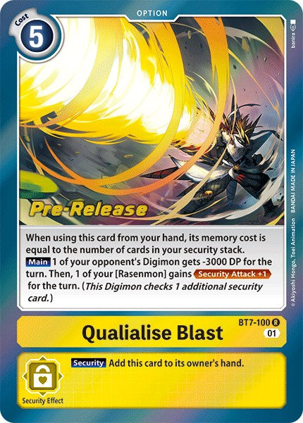 Qualialise Blast [BT7-100] [Next Adventure Pre-Release Cards] Foil