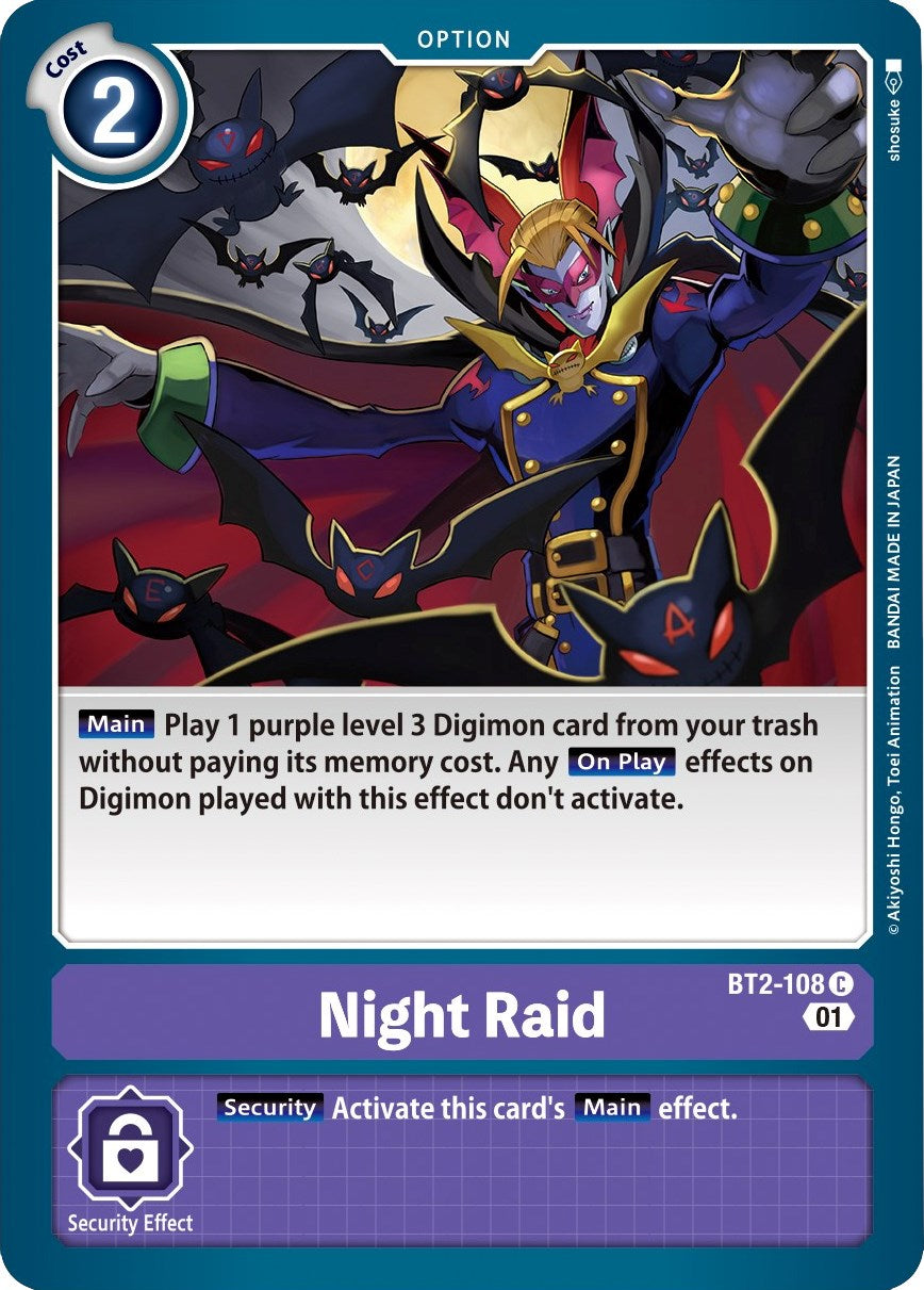 Night Raid (Parallel Rare) [BT2-108] [Starter Deck 10: Parallel World Tactician] Normal