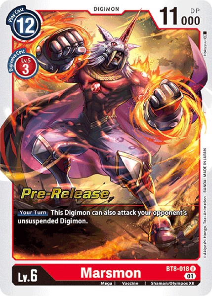 Marsmon [BT8-018] [New Awakening Pre-Release Cards] Normal