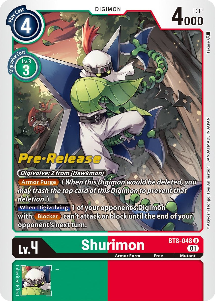 Shurimon [BT8-048] [New Awakening Pre-Release Cards] Foil