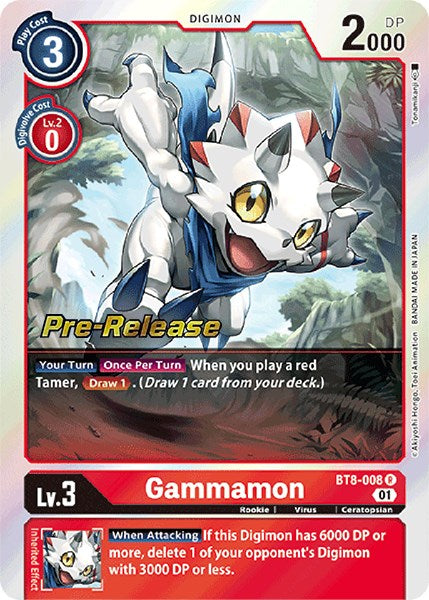 Gammamon [BT8-008] [New Awakening Pre-Release Cards] Normal