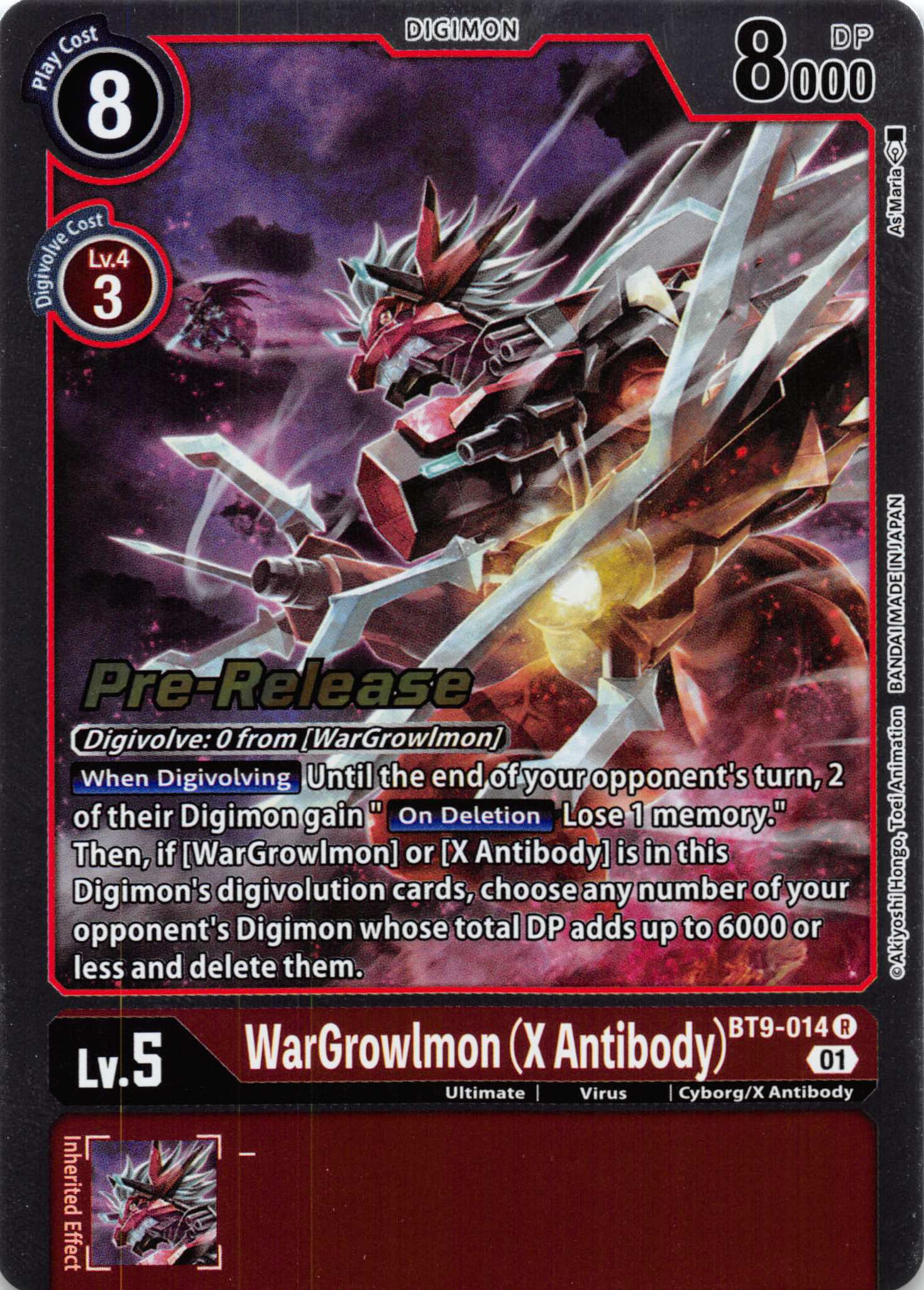 WarGrowlmon (X Antibody) [BT9-014] [X Record Pre-Release Cards] Normal