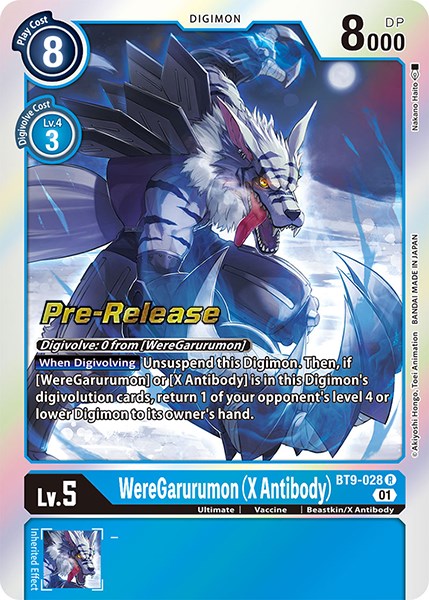 WereGarurumon (X Antibody) [BT9-028] [X Record Pre-Release Cards] Foil