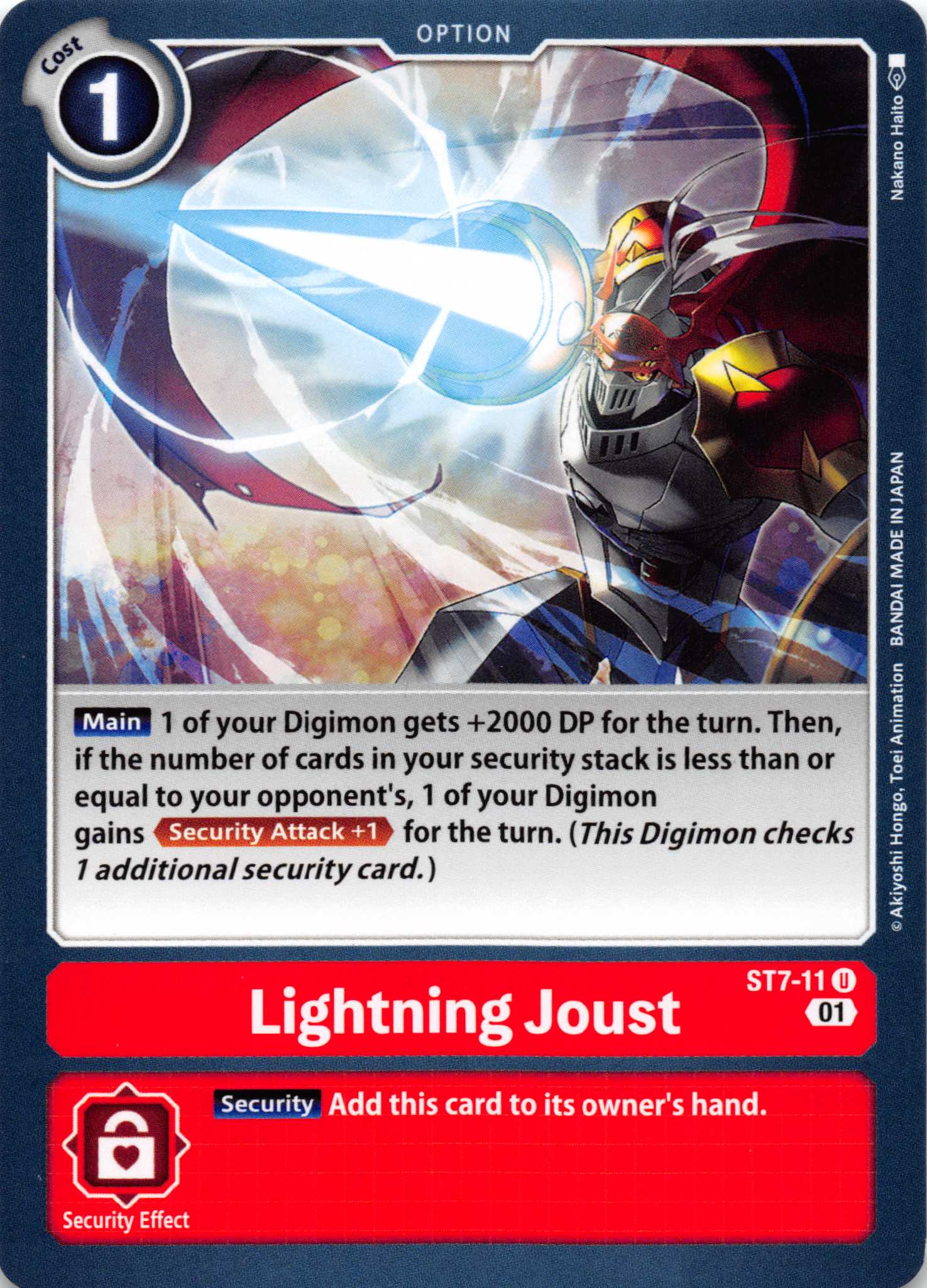 Lightning Joust (Gen Con 2022) [ST7-11] [Starter Deck 07: Gallantmon] Foil