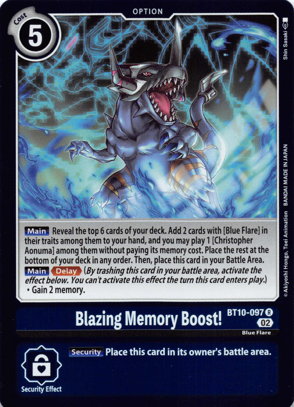 Blazing Memory Boost! [BT10-097] [Xros Encounter] Foil
