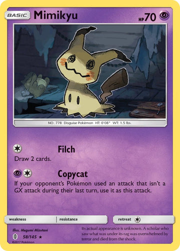 Mimikyu - 58/145 (SM Guardians Rising) [058/145] [Deck Exclusives]