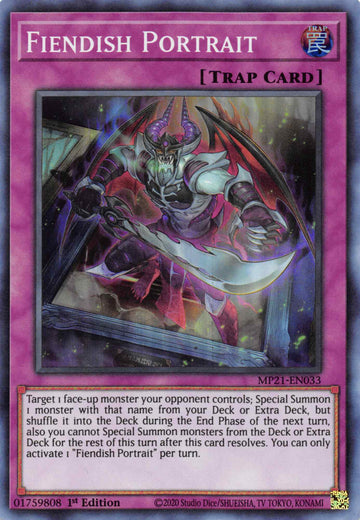 Fiendish Portrait [MP21-EN033] Super Rare - Duel Kingdom