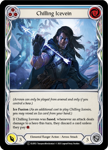 Chilling Icevein (Blue) [U-ELE052] Unlimited Rainbow Foil - Duel Kingdom