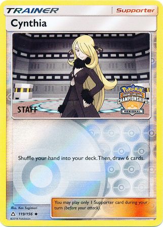 Cynthia (119a/156) (Regional Championship Promo Staff) [Sun & Moon: Ultra Prism] - Duel Kingdom