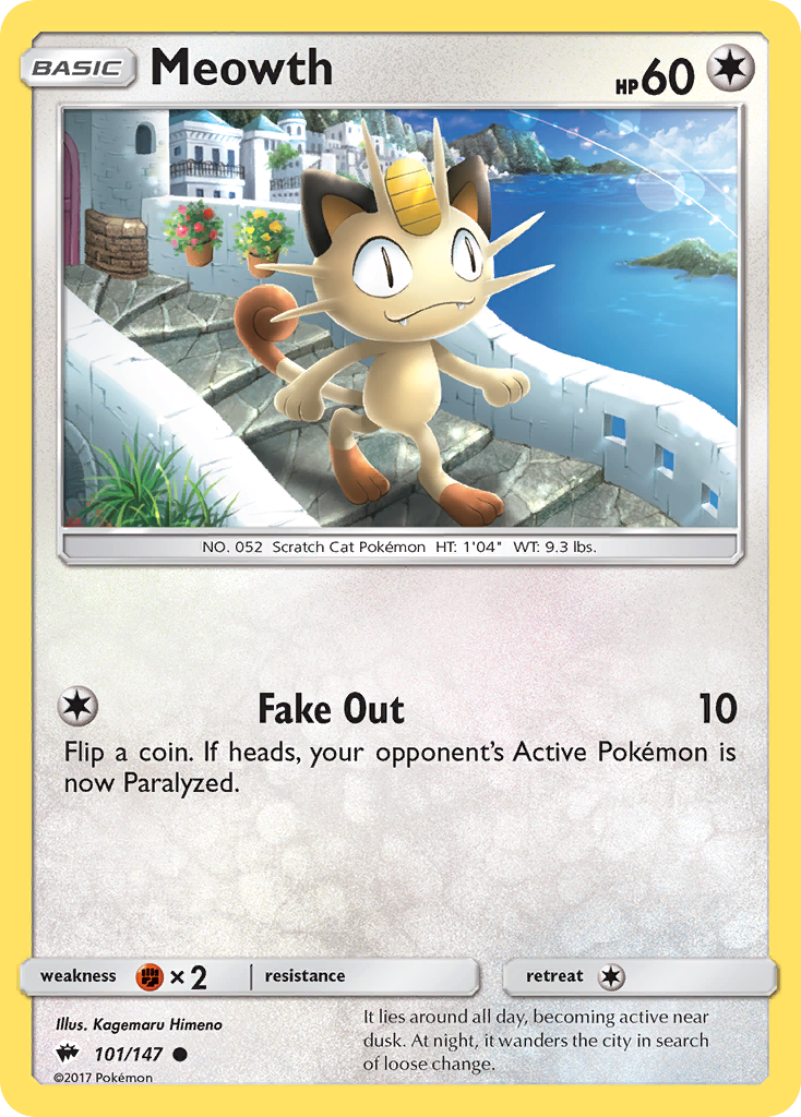 Meowth (101/147) [Sun & Moon: Burning Shadows] - Duel Kingdom