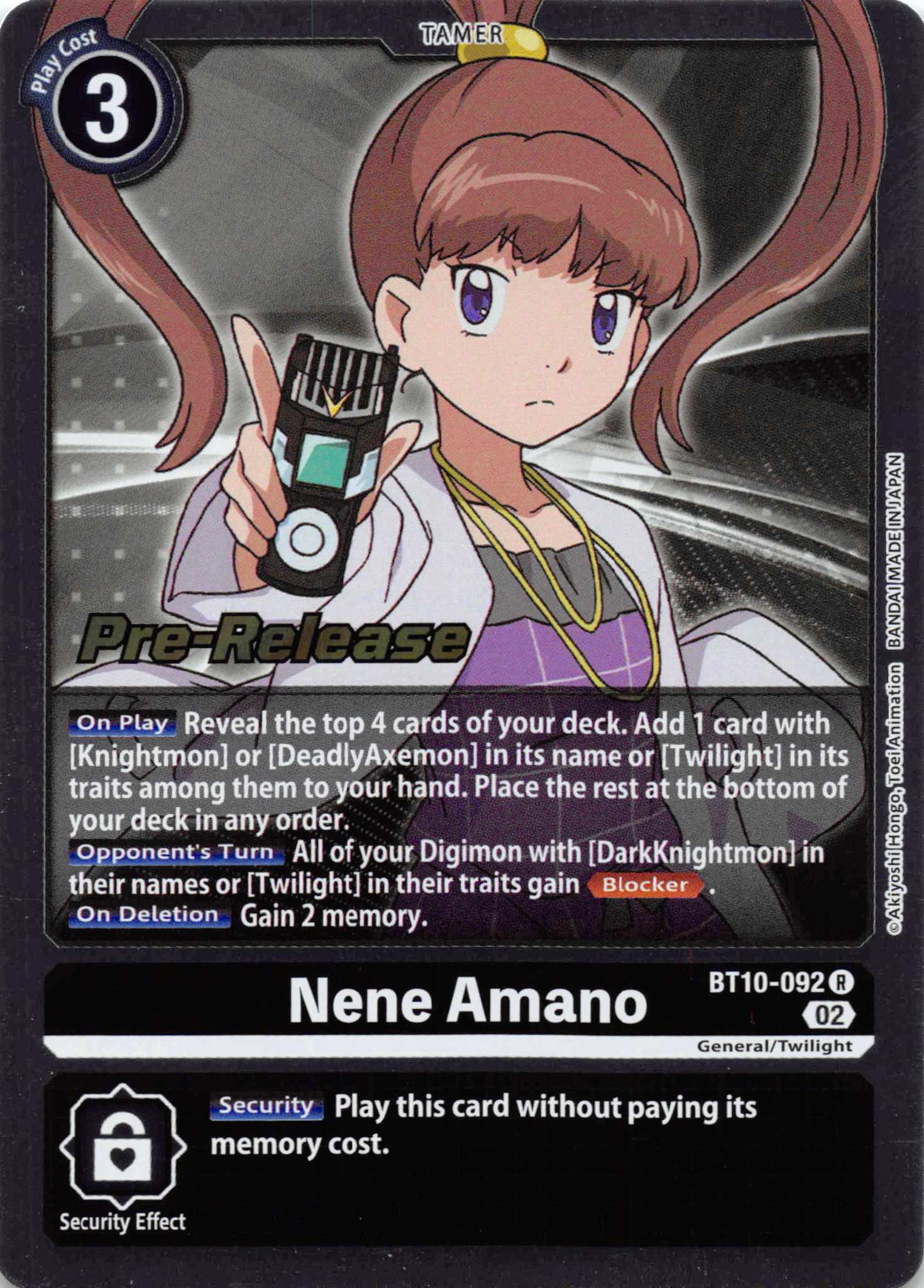 Nene Amano (Box Topper) [BT10-092] [Xros Encounter] Foil