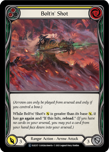 Bolt'n' Shot (Yellow) [U-ELE217] Unlimited Rainbow Foil - Duel Kingdom