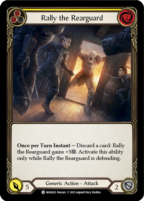 Rally the Rearguard (Yellow) (Rainbow Foil) [MON282-RF] 1st Edition Rainbow Foil - Duel Kingdom