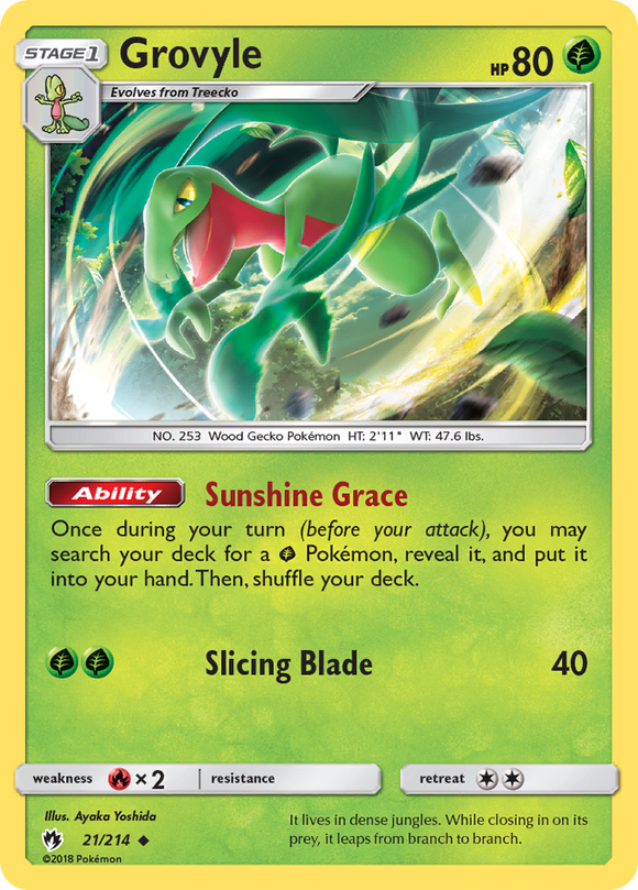 Grovyle (21/214) [Sun & Moon: Lost Thunder] - Duel Kingdom