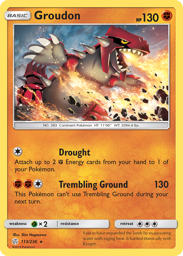 Groudon (113/236) [Sun & Moon: Cosmic Eclipse] - Duel Kingdom