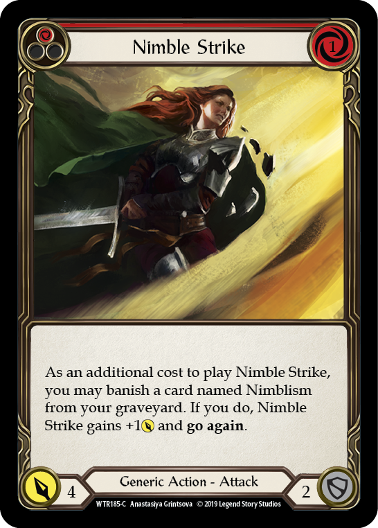 Nimble Strike (Red) [WTR185-C] Alpha Print Rainbow Foil - Duel Kingdom