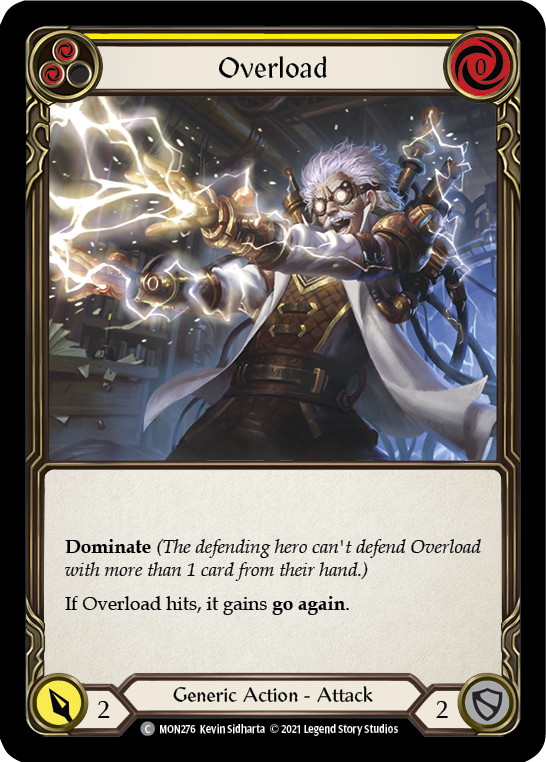 Overload (Yellow) (Rainbow Foil) [MON276-RF] 1st Edition Rainbow Foil - Duel Kingdom