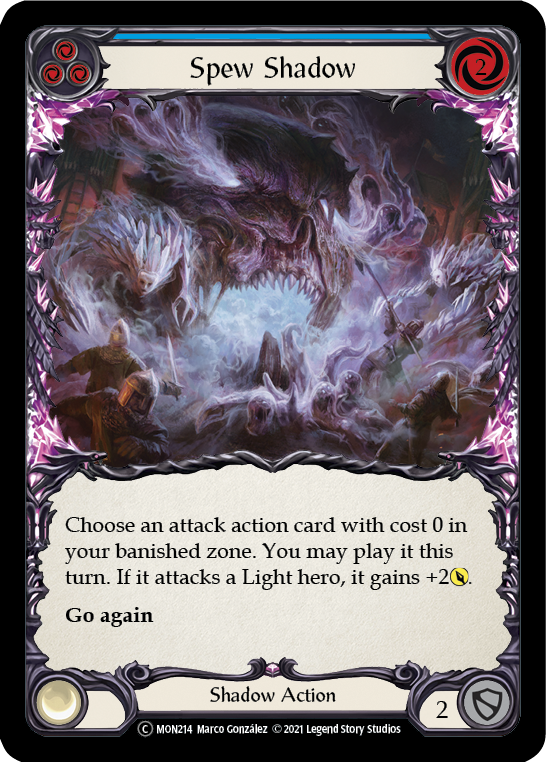 Spew Shadow (Blue) (Rainbow Foil) [U-MON214-RF] Unlimited Rainbow Foil - Duel Kingdom