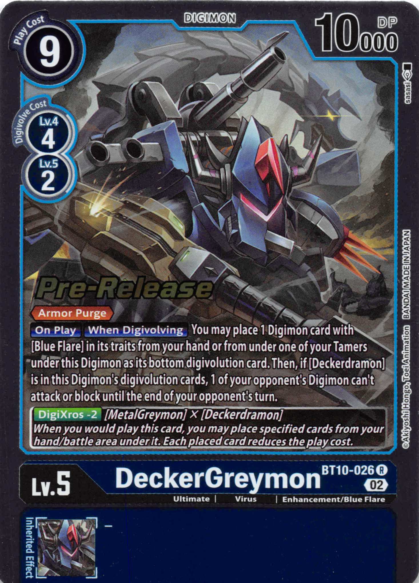 DeckerGreymon [BT10-026] [Xros Encounter Pre-Release Cards] Normal