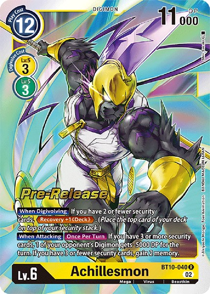 Achillesmon [BT10-040] [Xros Encounter Pre-Release Cards] Foil