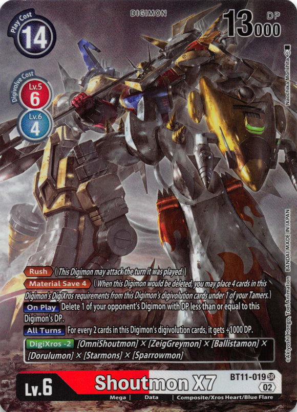 Shoutmon X7 (Alternate Art) [BT11-019] [Dimensional Phase] Foil