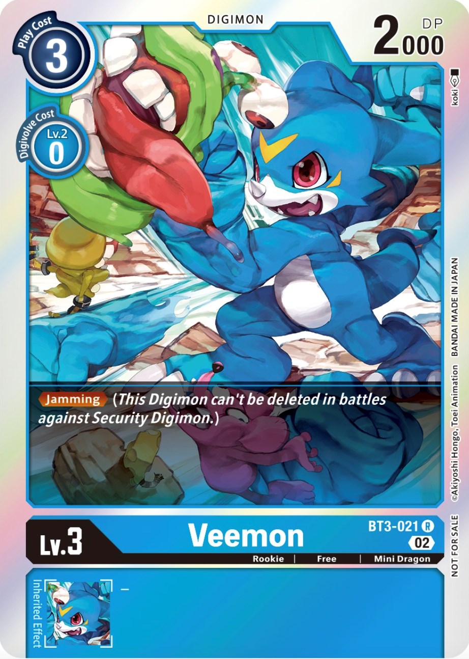 Veemon - BT3-021 (Official Tournament Pack Vol.8) [BT3-021] [Release Special Booster] Foil