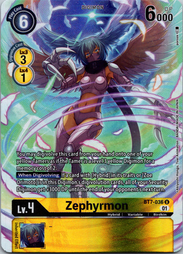 Zephyrmon (Alternate Art) [BT7-036 U] [Dimensional Phase] Foil