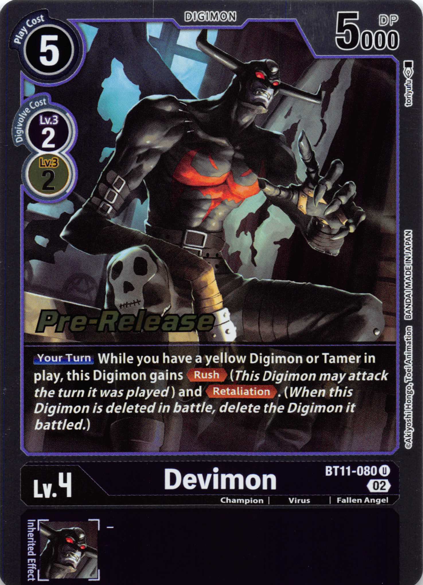 Devimon [BT11-080] [Dimensional Phase Pre-Release Cards] Normal